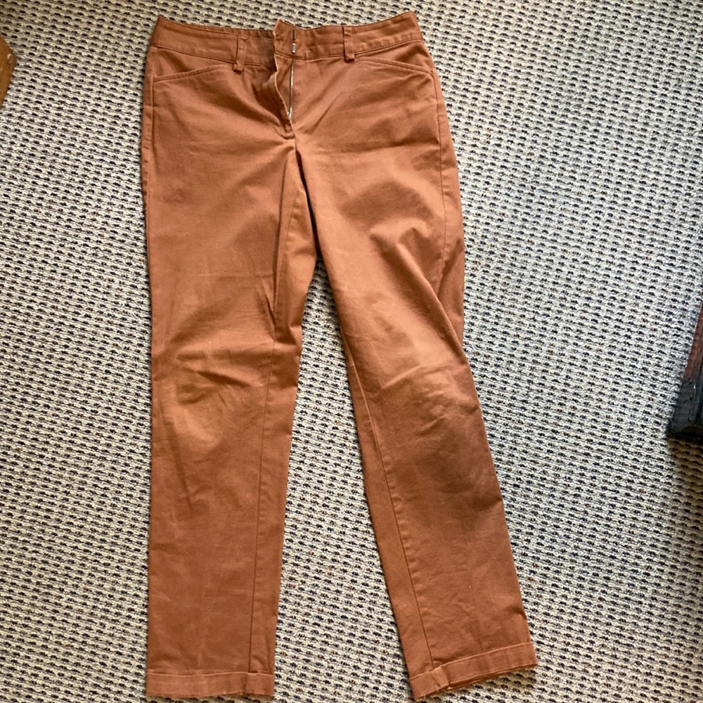Lands End Walnut size 6 mid rise straight leg chinos. Worn twice!